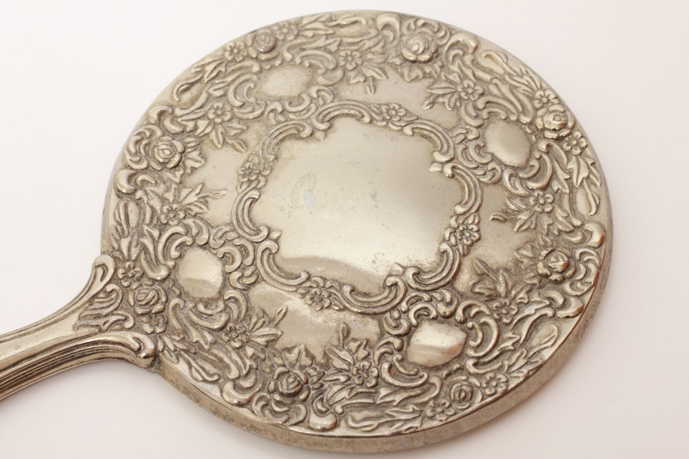 Silver Plate Comb Brush and Mirror Set