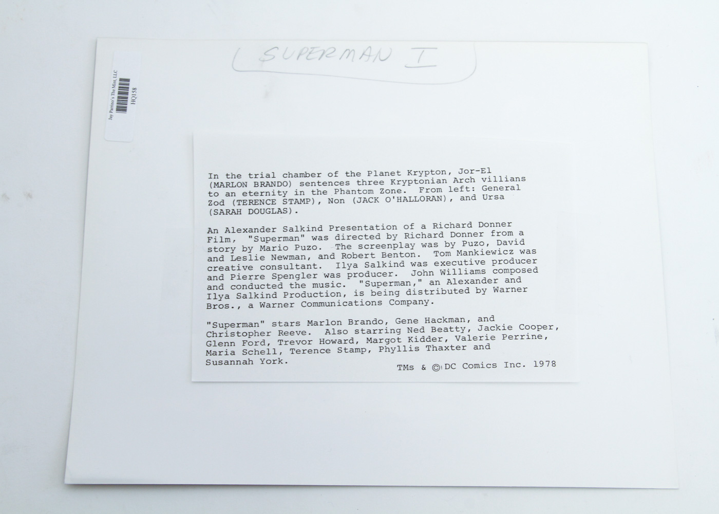 Collection of Printed Movie Photographs