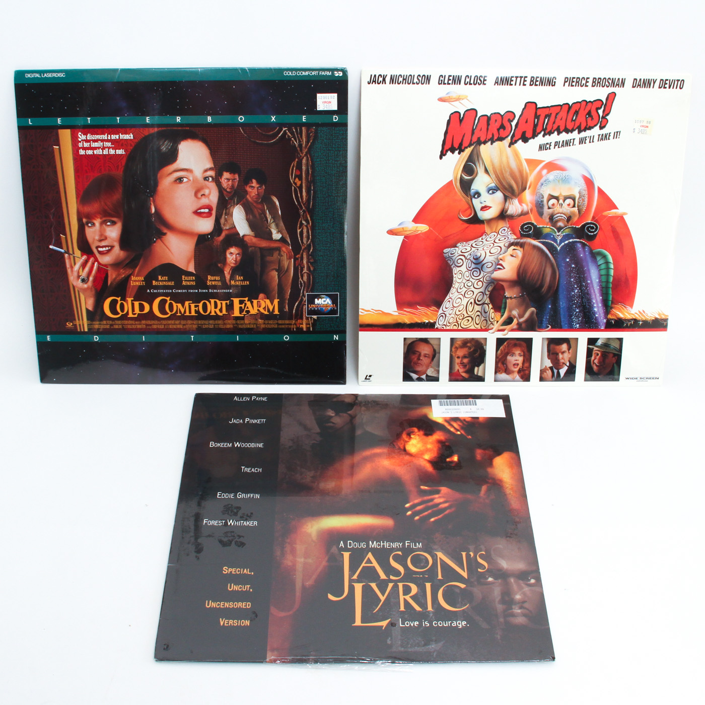 Collection of Three Sealed Laser Discs