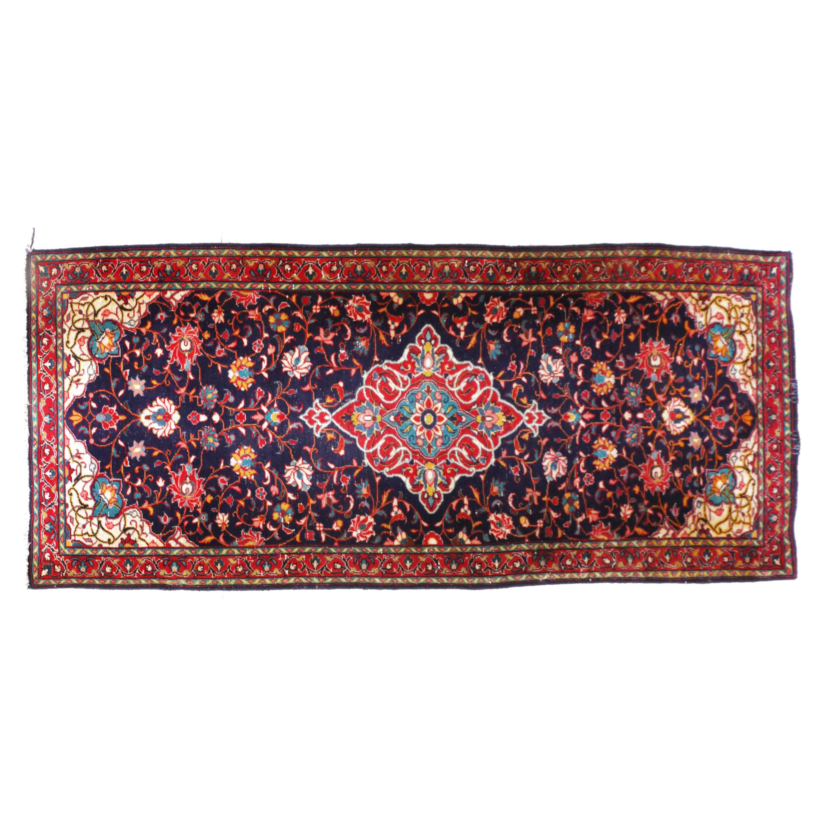 Hand-Knotted Markazi Mahal Rug Runner