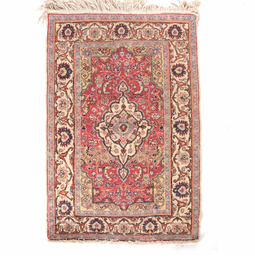 Hand-Knotted Turkish Accent Rug