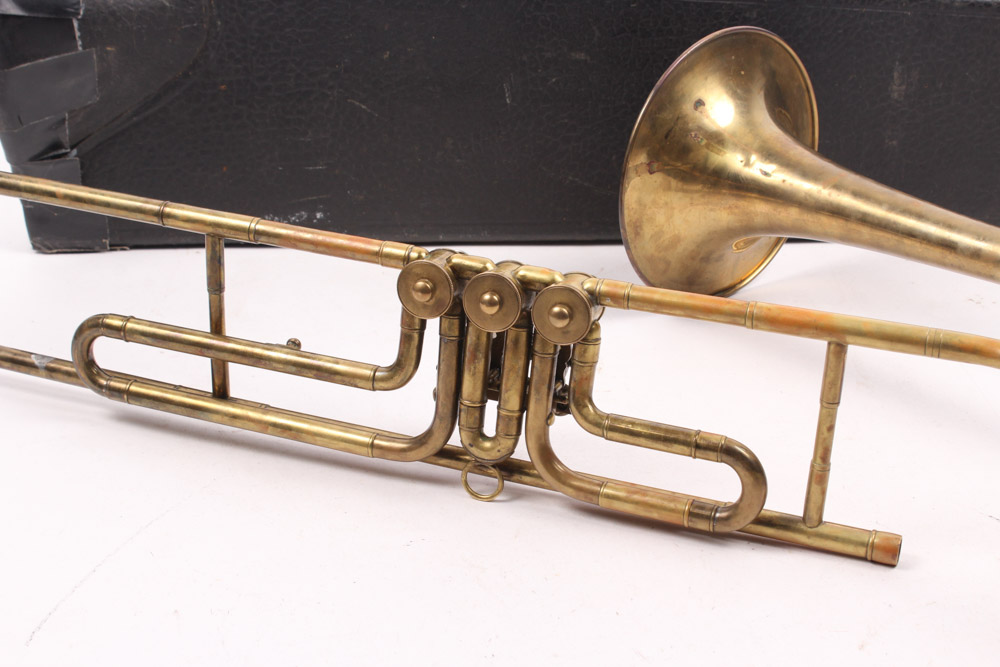Vintage Milano Rotary Valve Trombone with Case