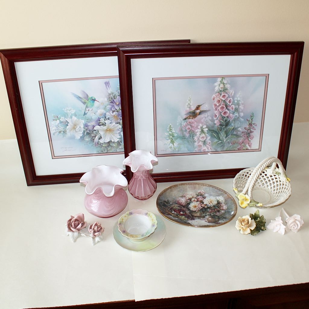 Lena Linn Limited Edition plus Fenton Glass & Capodimonte