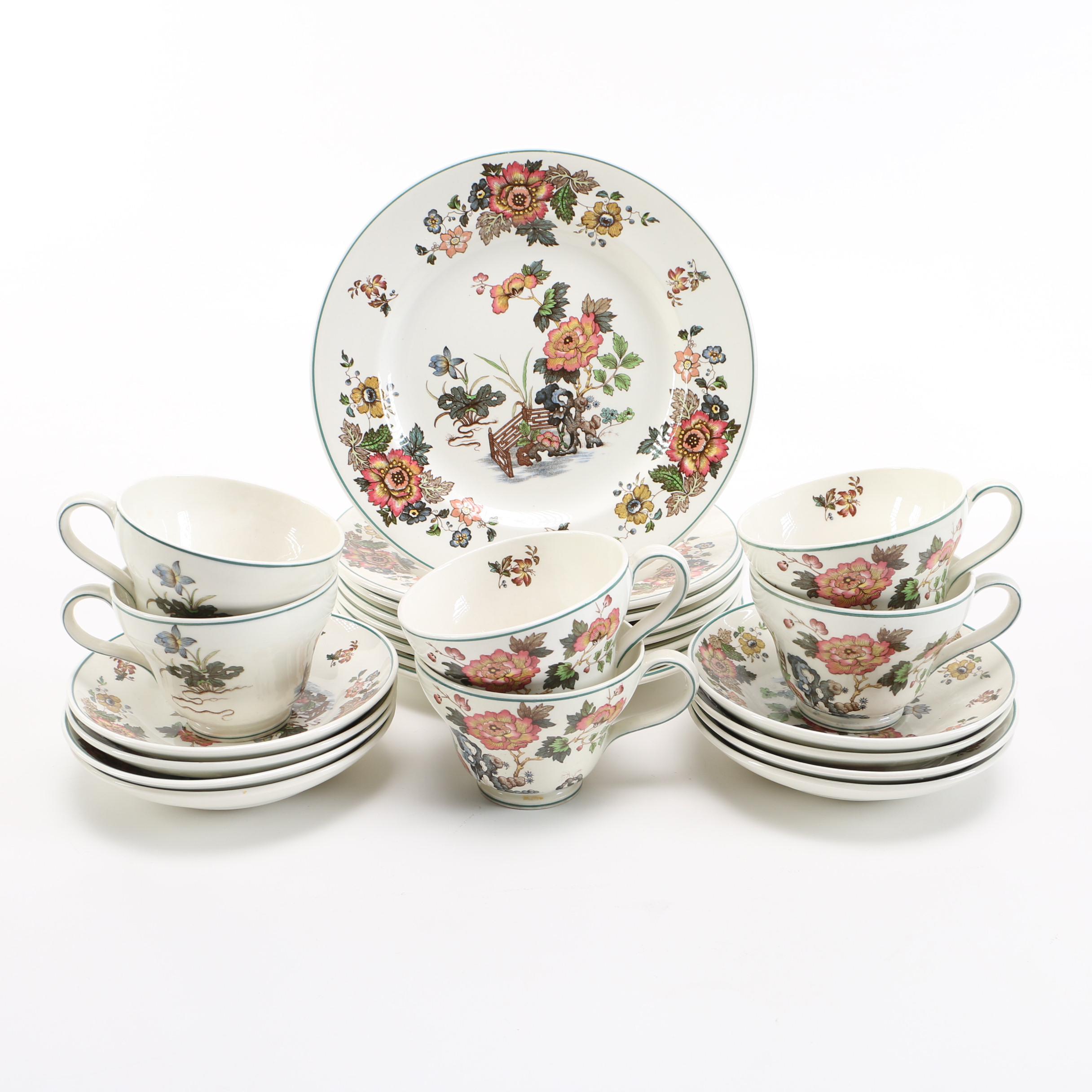 Set of Wedgwood China in the "Eastern Flowers" Pattern