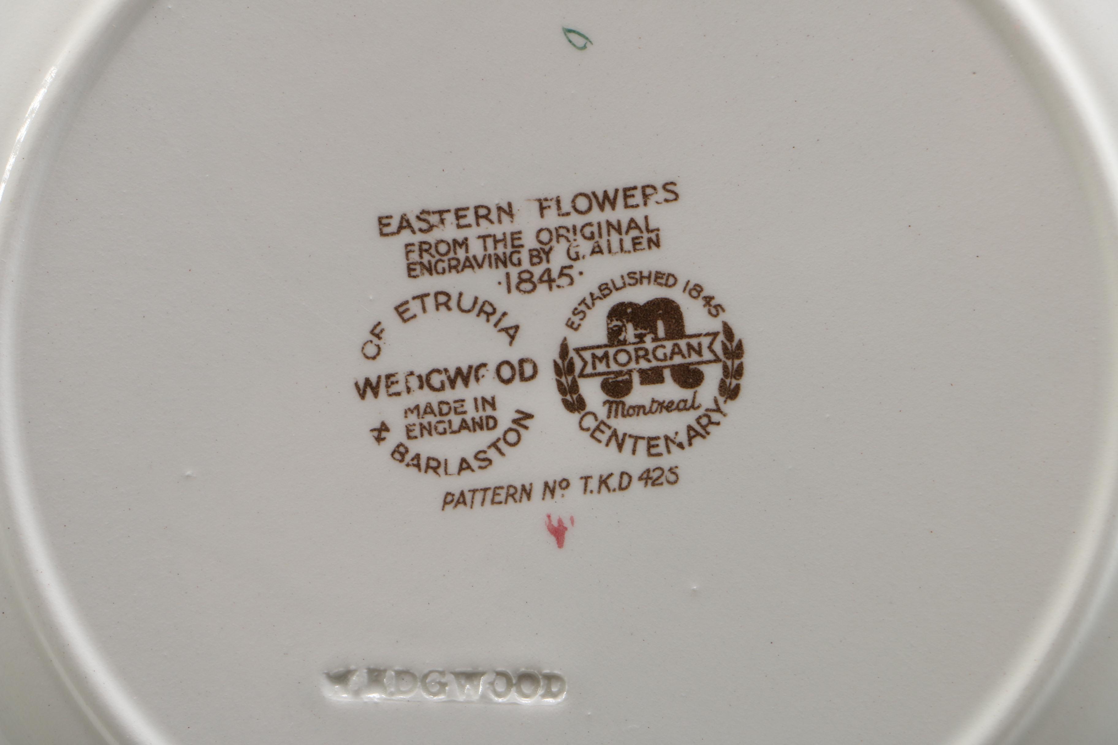 Set of Wedgwood China in the "Eastern Flowers" Pattern