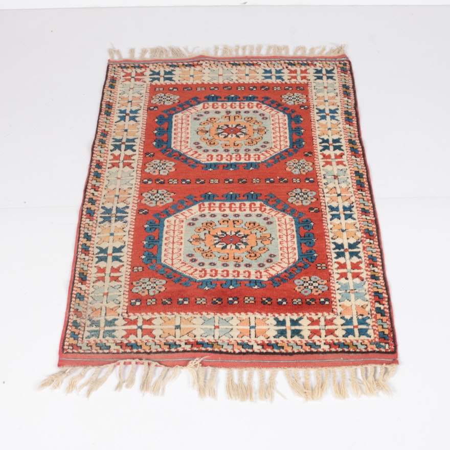 Hand-Knotted Kazak Wool Area Rug