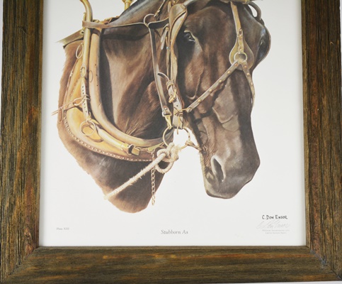 C. Don Ensor "Stubborn As" Signed Offset Lithograph
