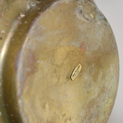 Vintage Brass Union Pacific Railroad Spittoon