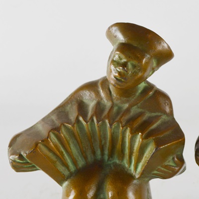 Circa 1925 Rare Hubley Manufacturing Company Brass Bookends