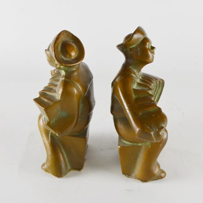 Circa 1925 Rare Hubley Manufacturing Company Brass Bookends