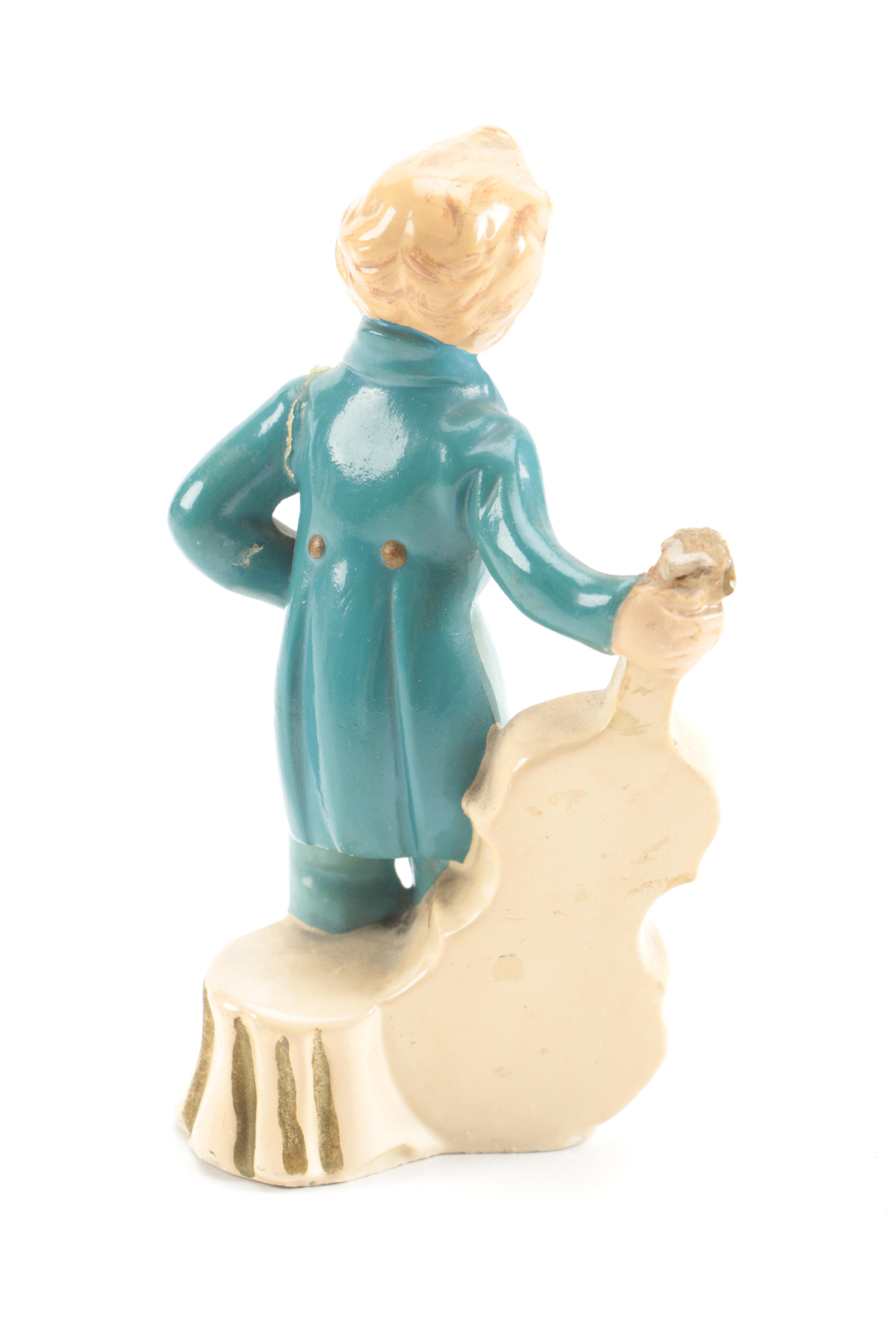 1949 Porcelain Figurine Set Including Boy With Cello by Milburn