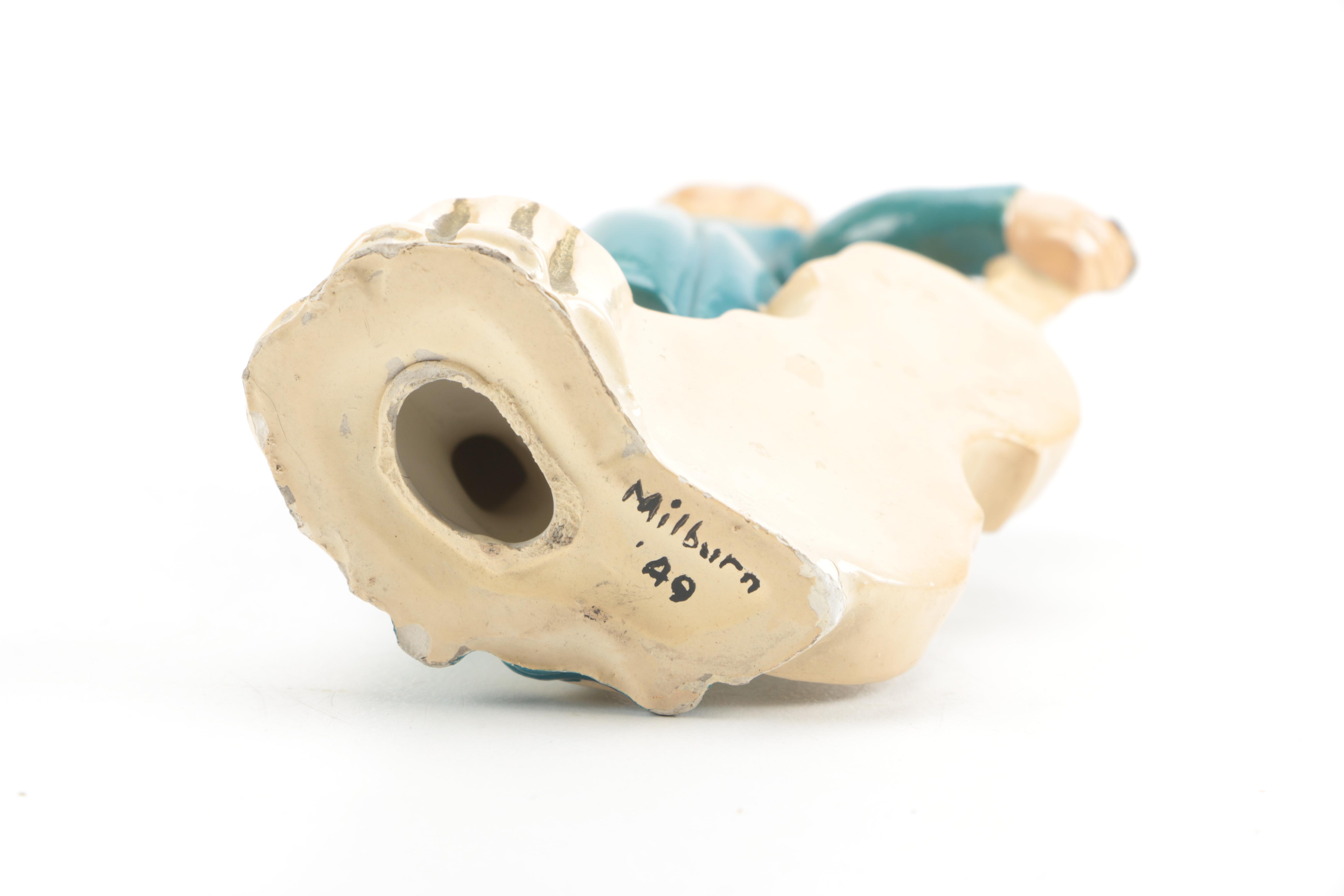 1949 Porcelain Figurine Set Including Boy With Cello by Milburn