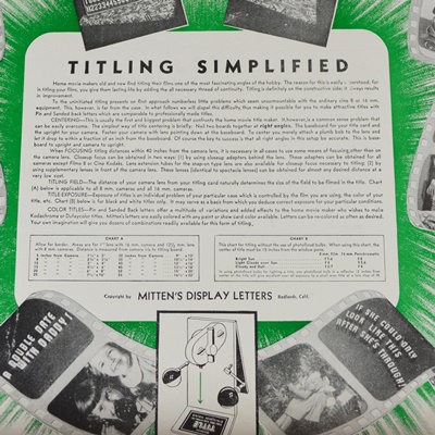 Vintage Mitten's Movie Titlers