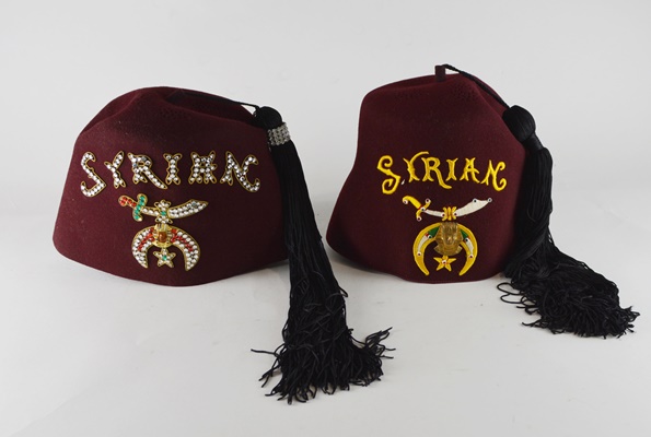 Two Syrian Shrine Caps