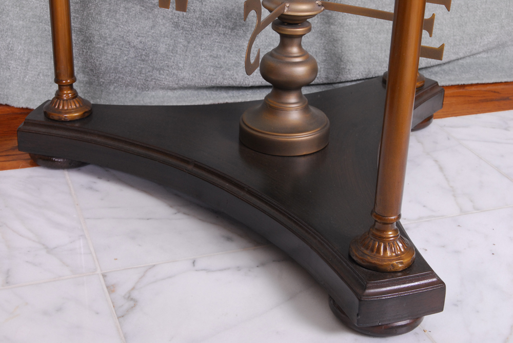 Weather Vane Glass Top Accent Table