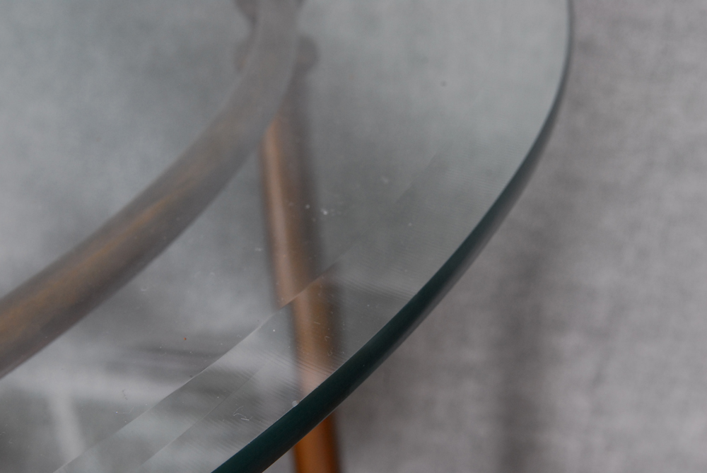 Weather Vane Glass Top Accent Table