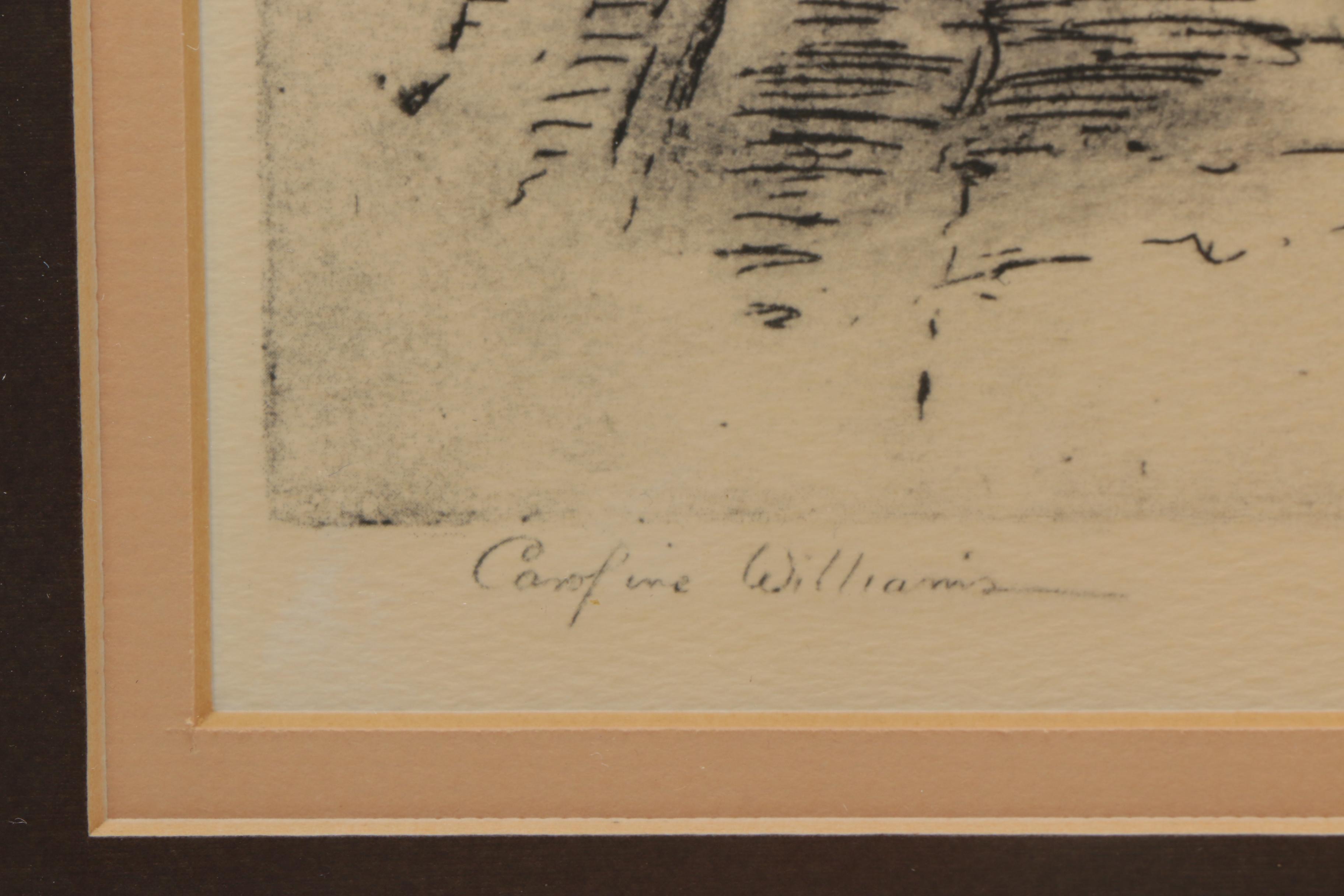 Two Black-and-White Prints after Paul Sawyier and Caroline Williams