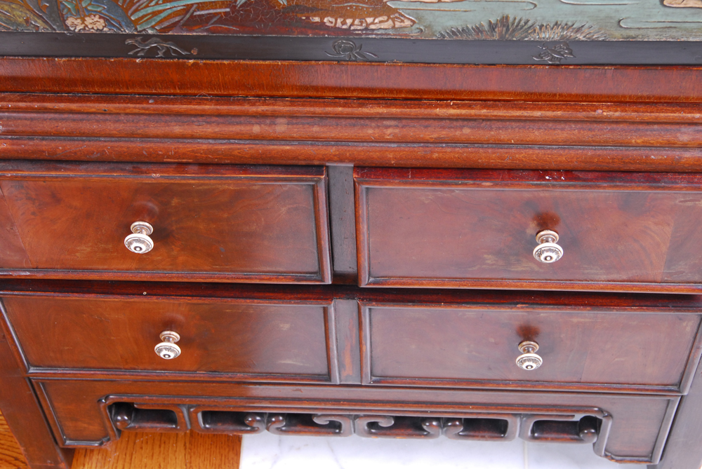 Chinoiserie Mahogany Cabinet