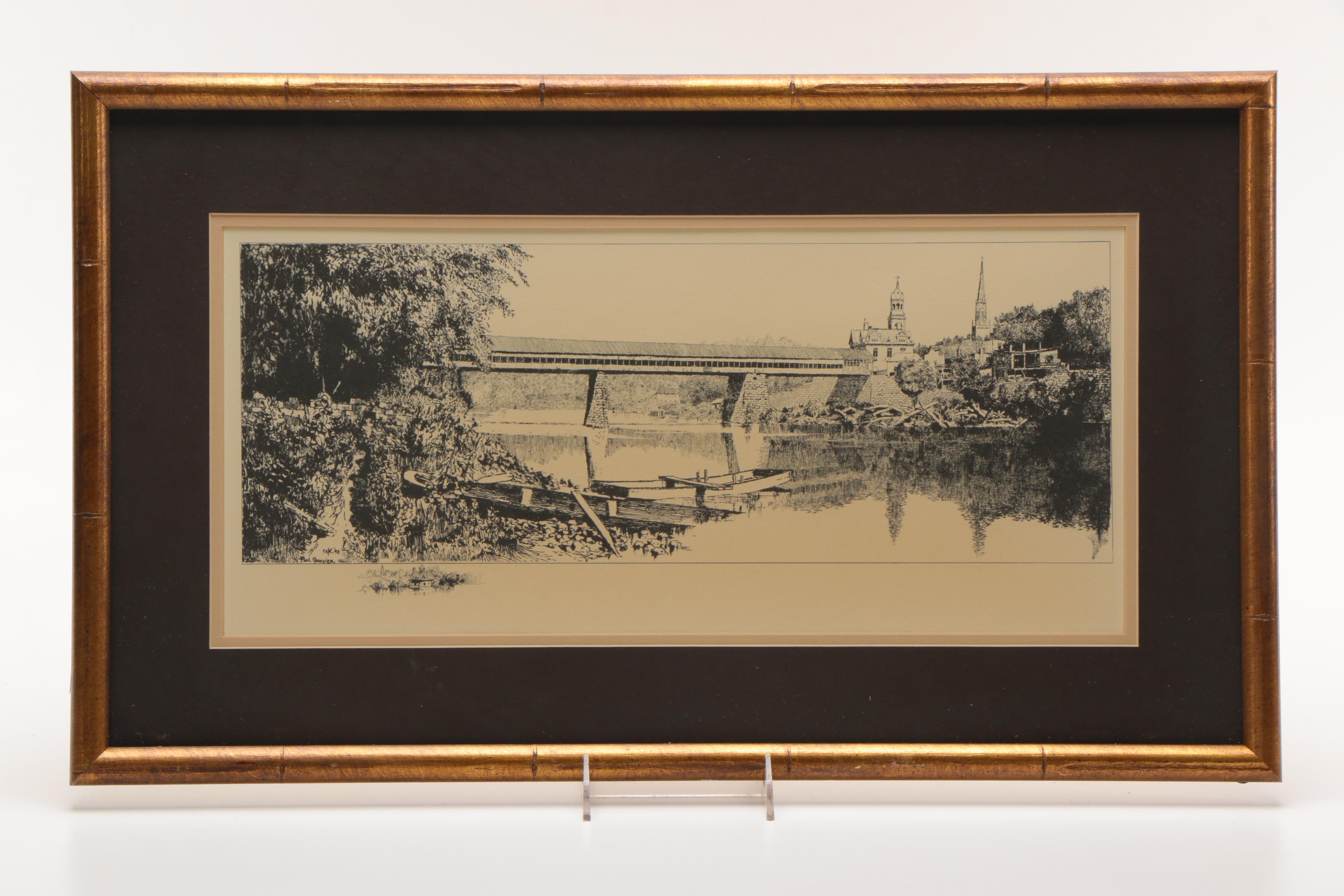 Two Black-and-White Prints after Paul Sawyier and Caroline Williams