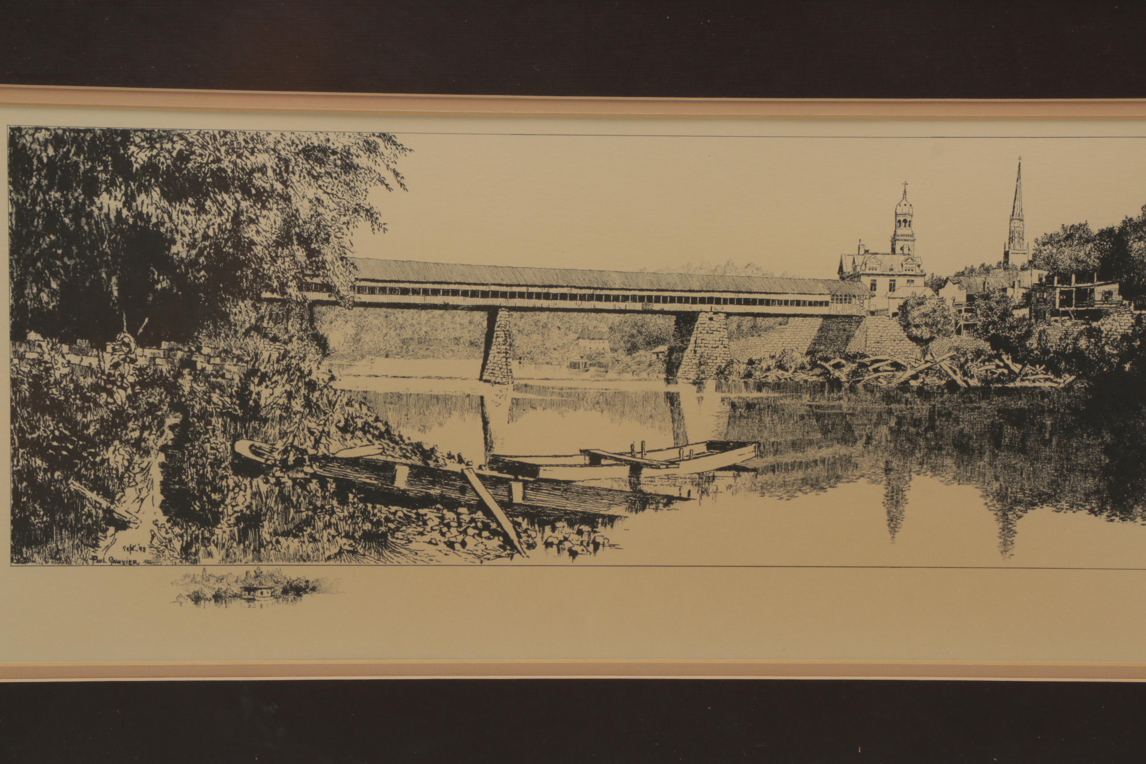 Two Black-and-White Prints after Paul Sawyier and Caroline Williams