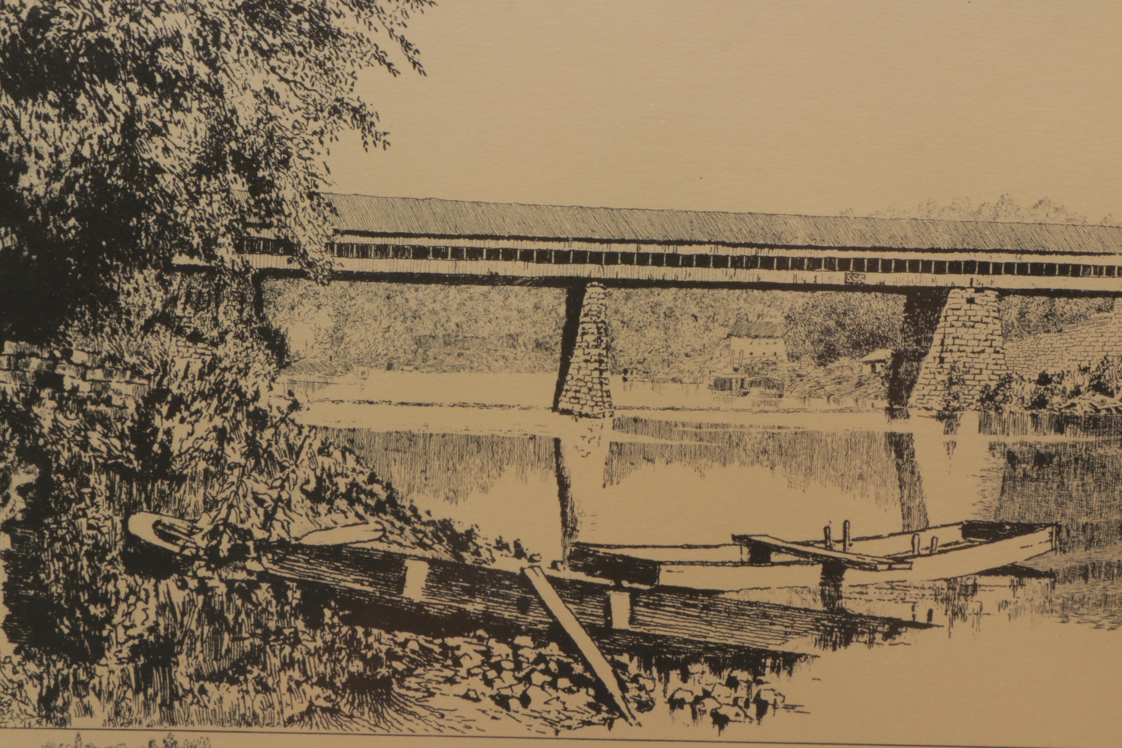 Two Black-and-White Prints after Paul Sawyier and Caroline Williams