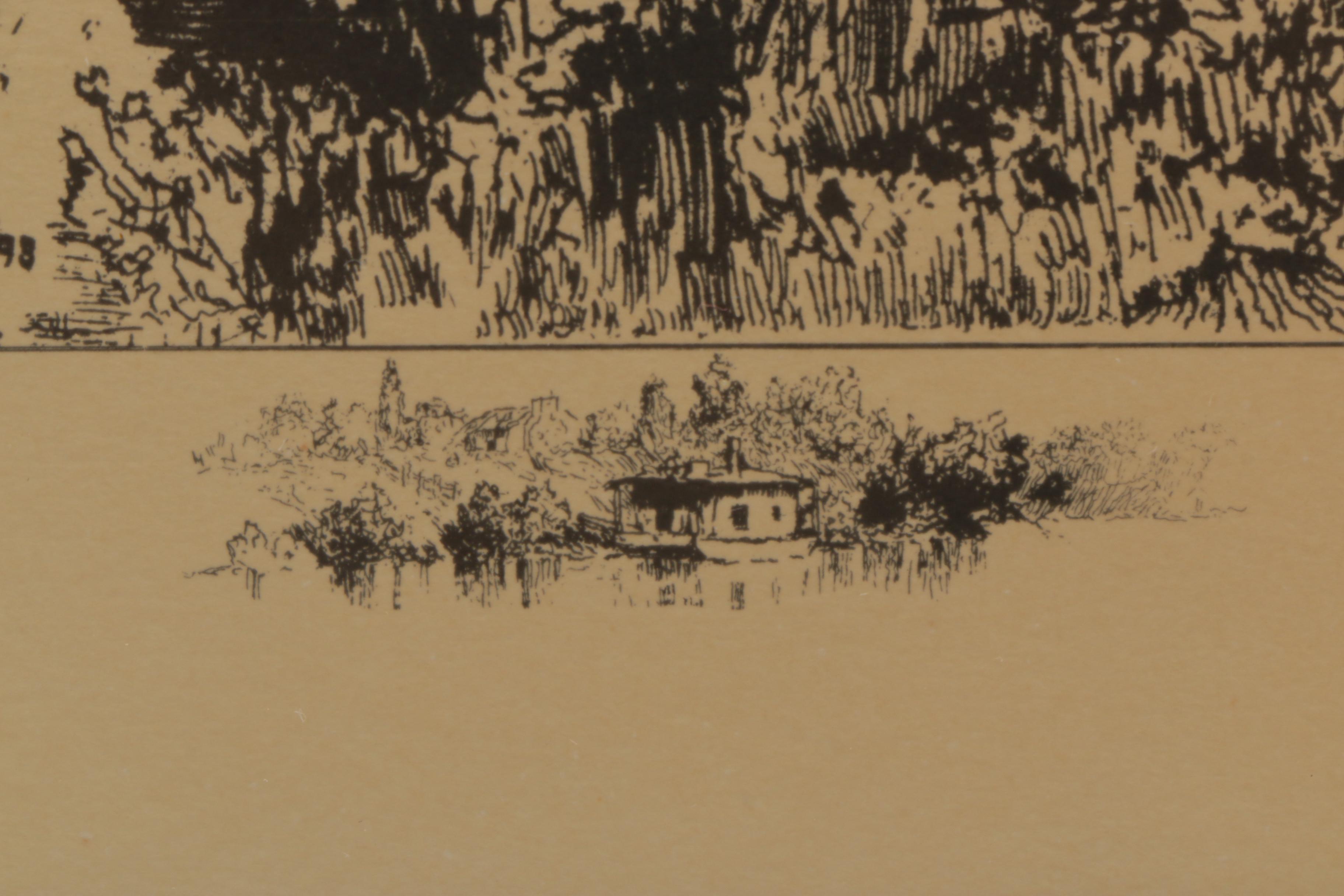 Two Black-and-White Prints after Paul Sawyier and Caroline Williams