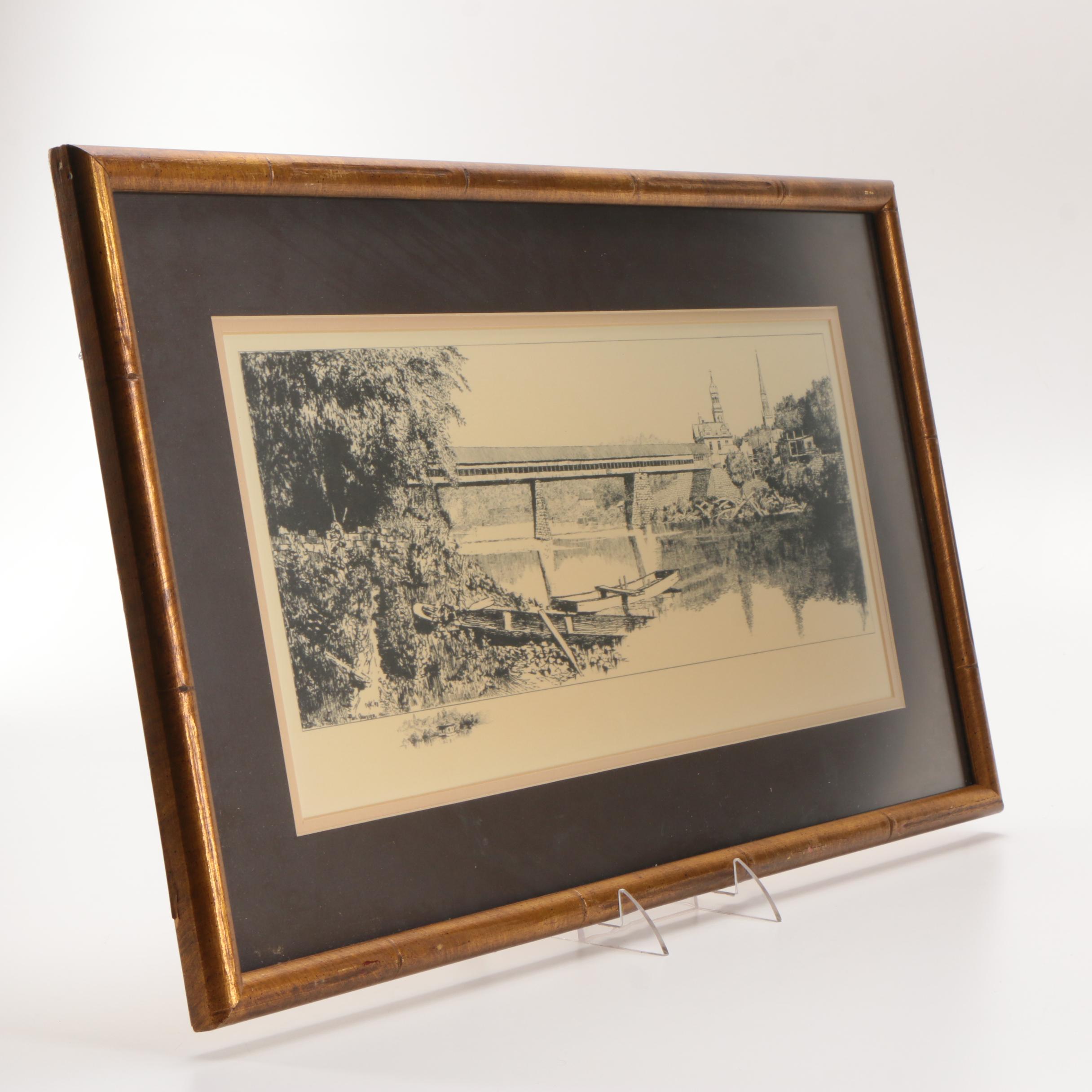 Two Black-and-White Prints after Paul Sawyier and Caroline Williams