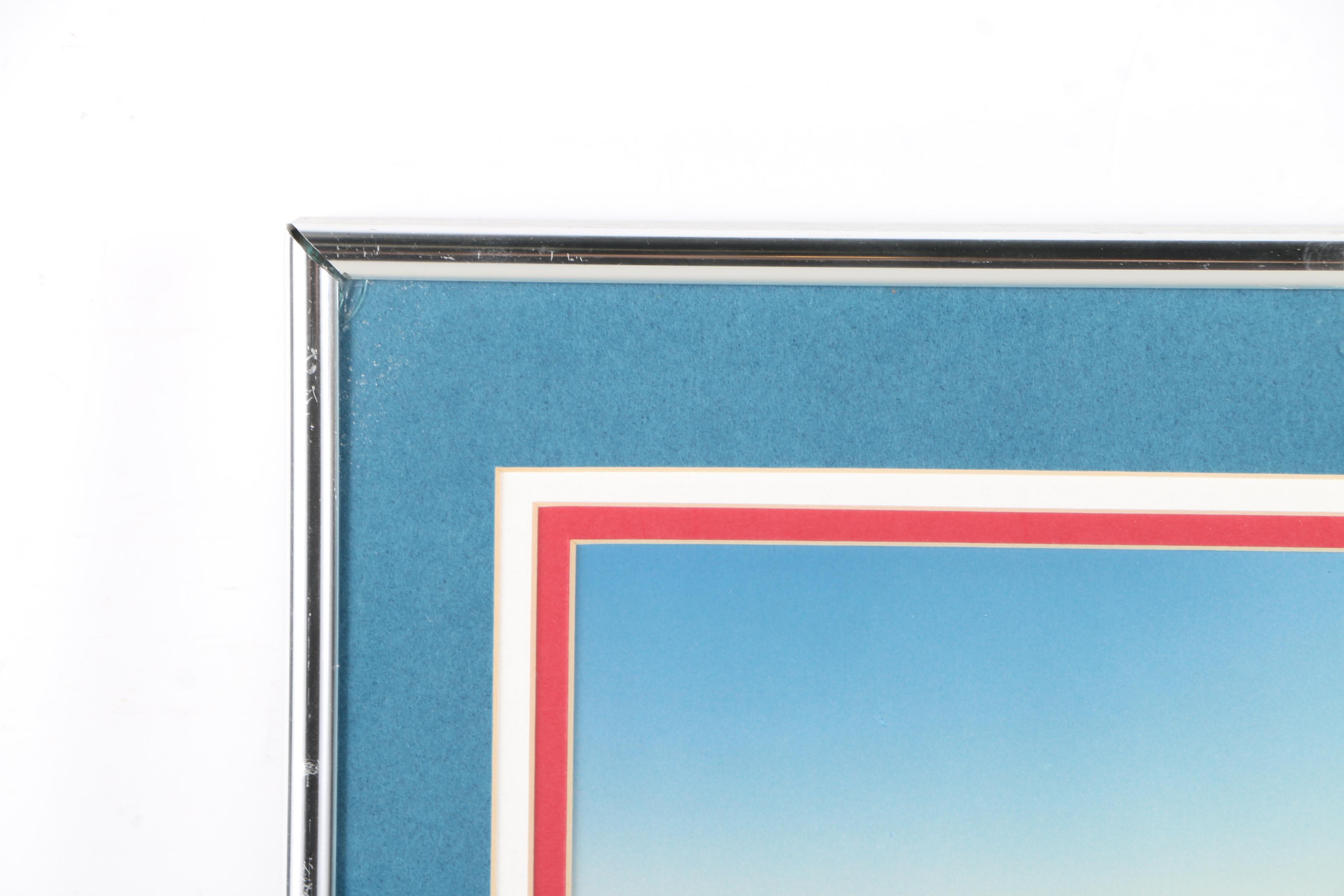 Two Framed Color Photographs of Boeing Aircraft