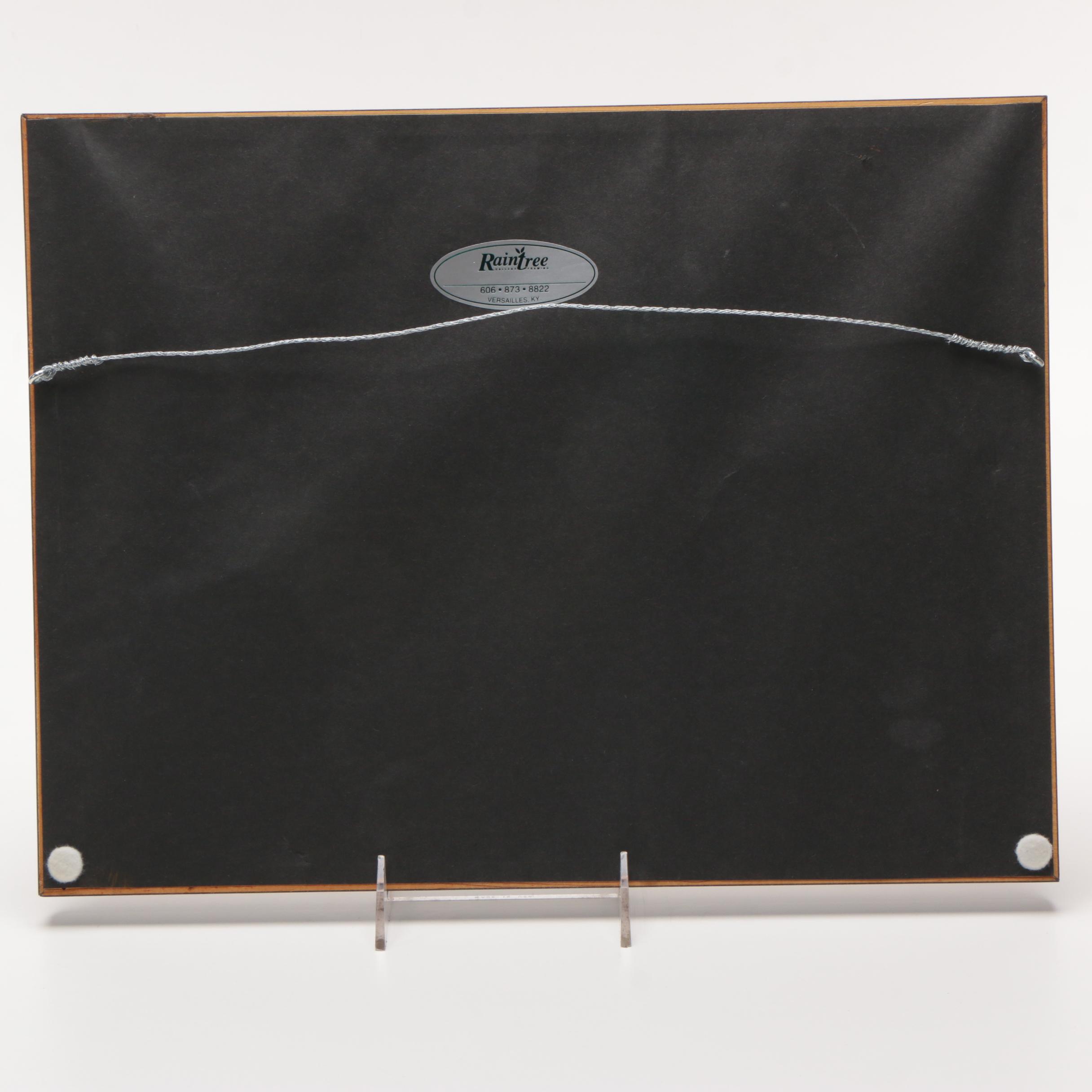 Two 1960s Ink Drawings of Tropical Landscapes