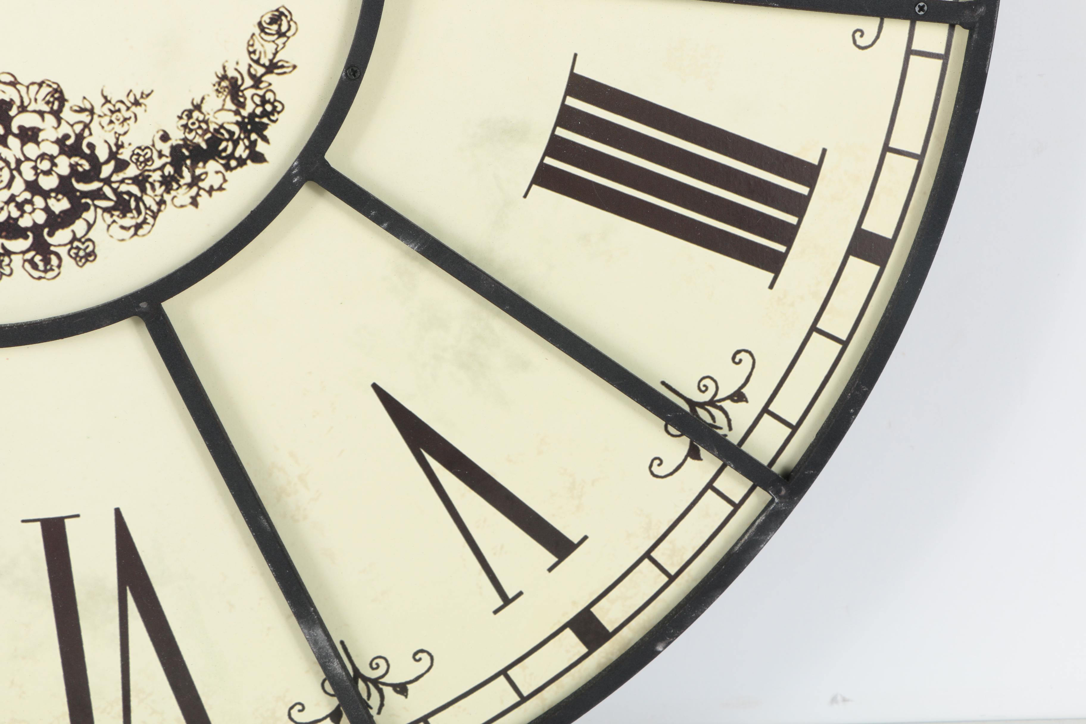 Two Oversized Analog Wall Clocks