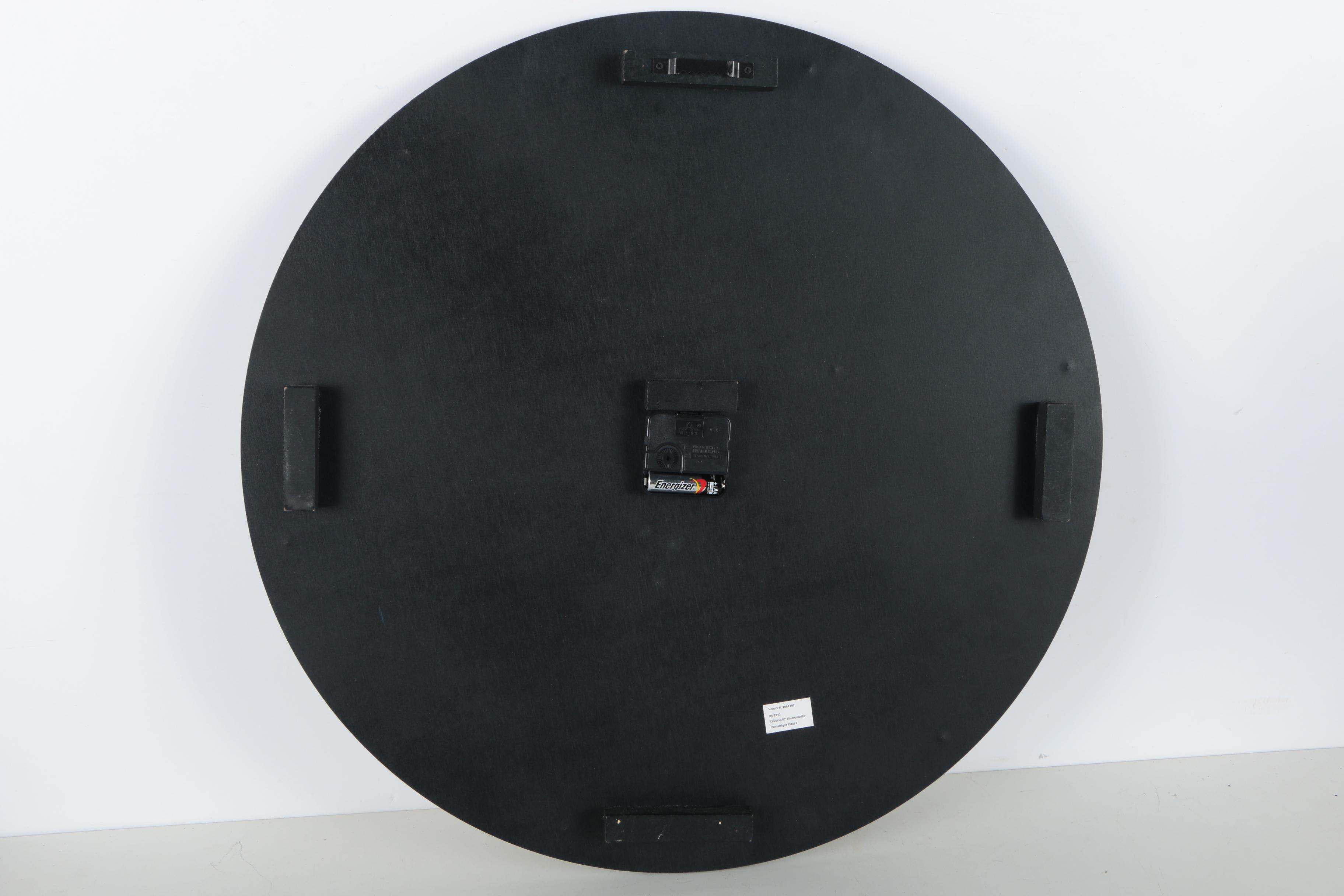 Two Oversized Analog Wall Clocks