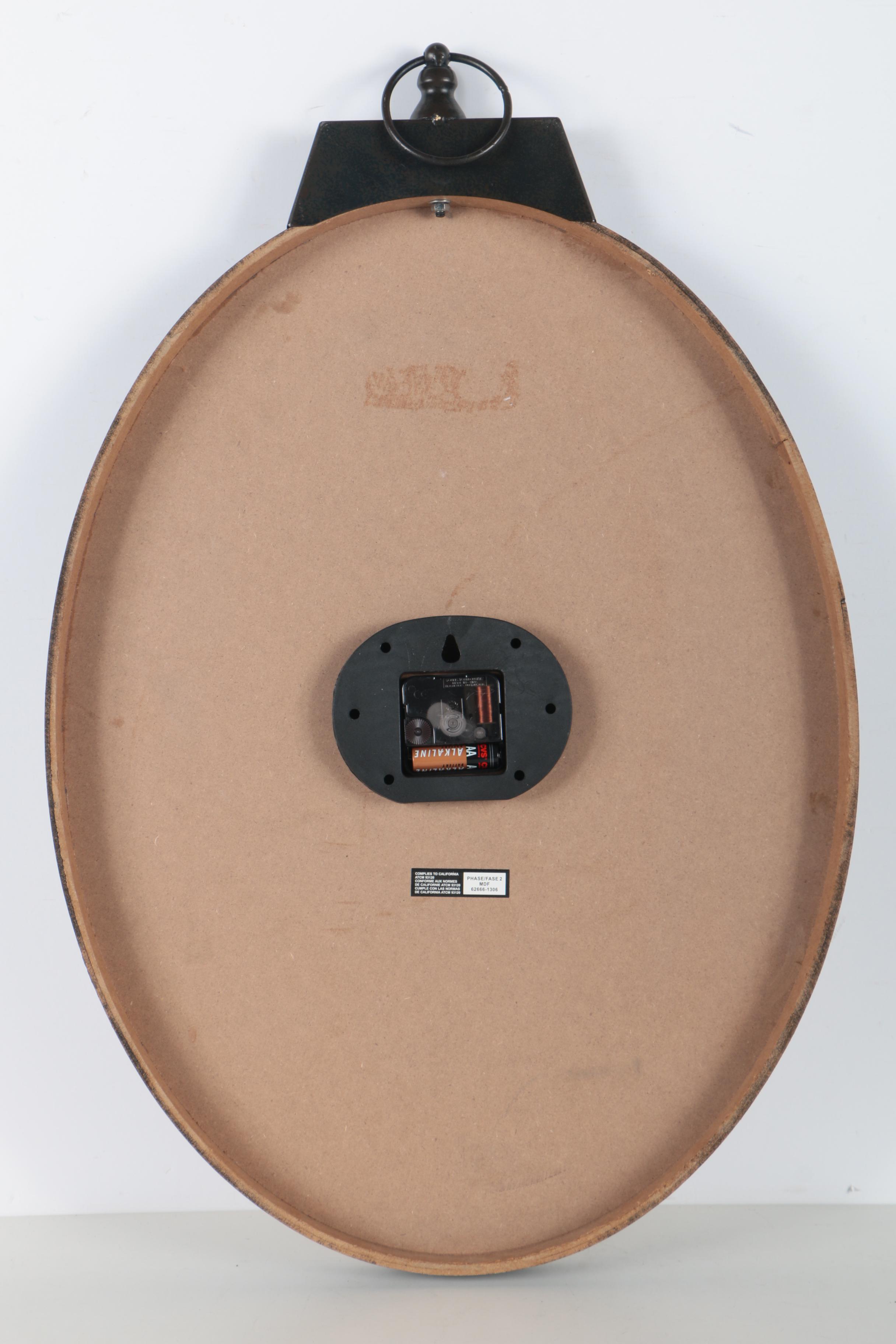 Two Oversized Analog Wall Clocks