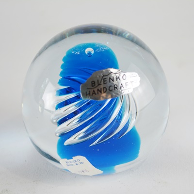 Blenko Blown Glass Paperweight