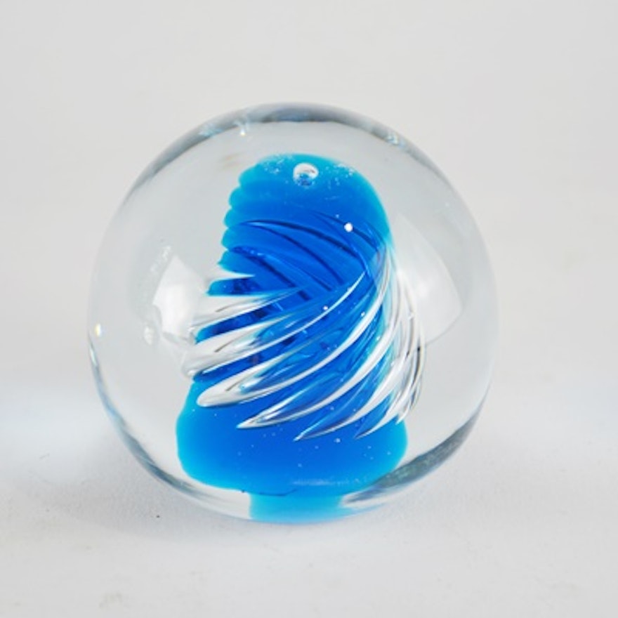 Blenko Blown Glass Paperweight