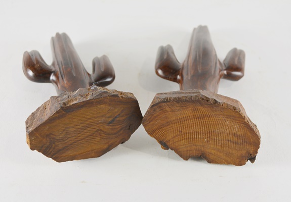 Pair of Ironwood Cacti Sculptures