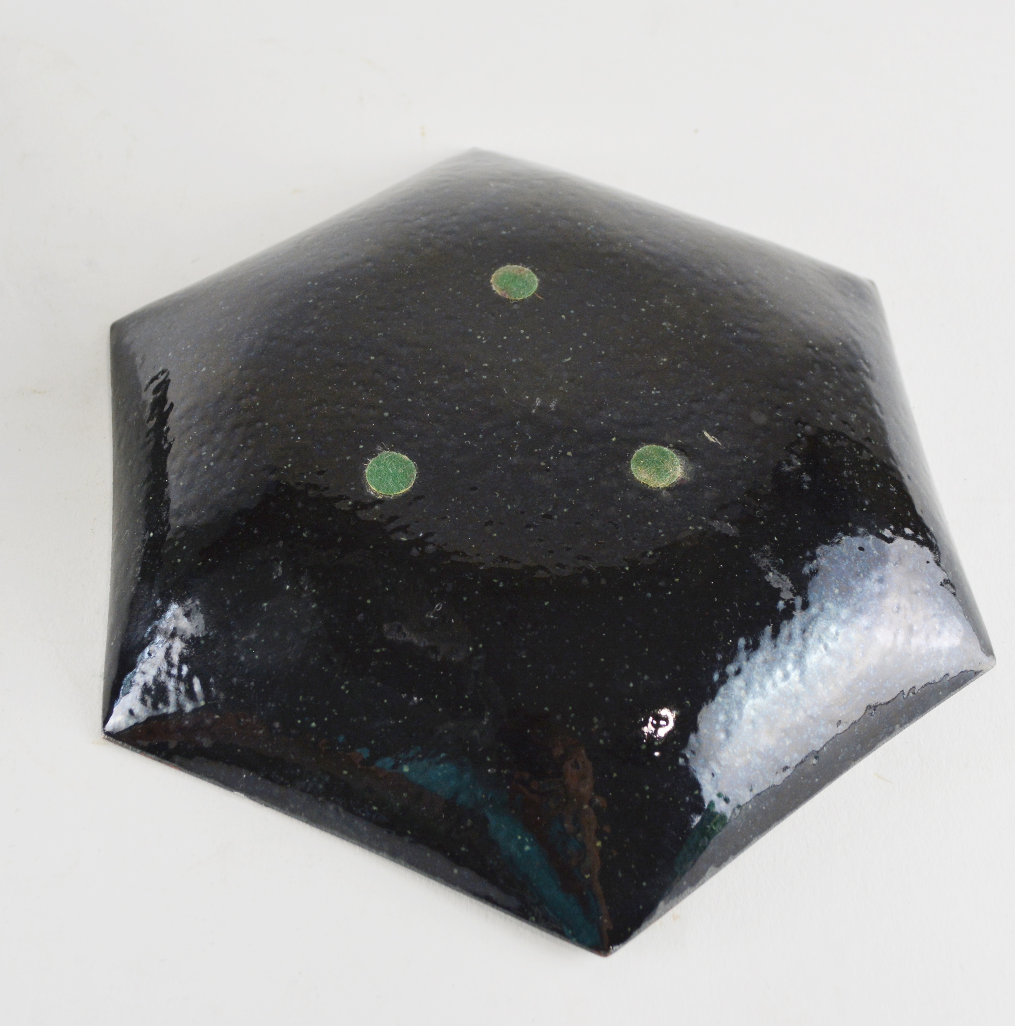 Modernist Enamel Over Copper Bowls