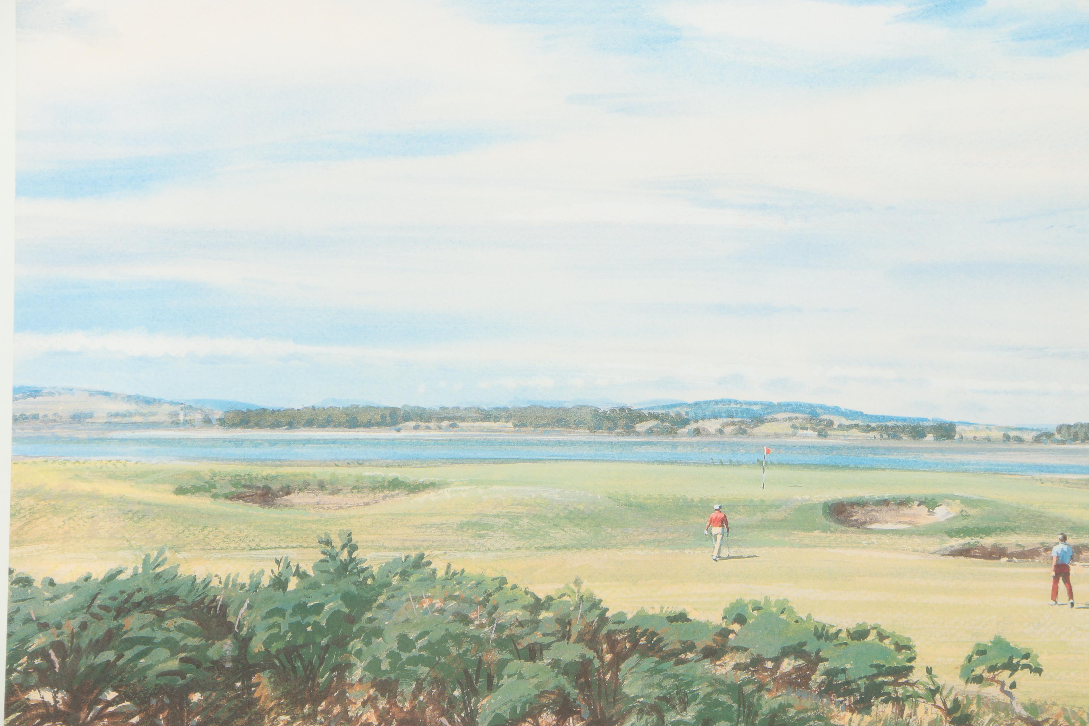 Arthur Weaver Limited Edition Offset Lithograph of St. Andrews "High Hole, Coming Home"