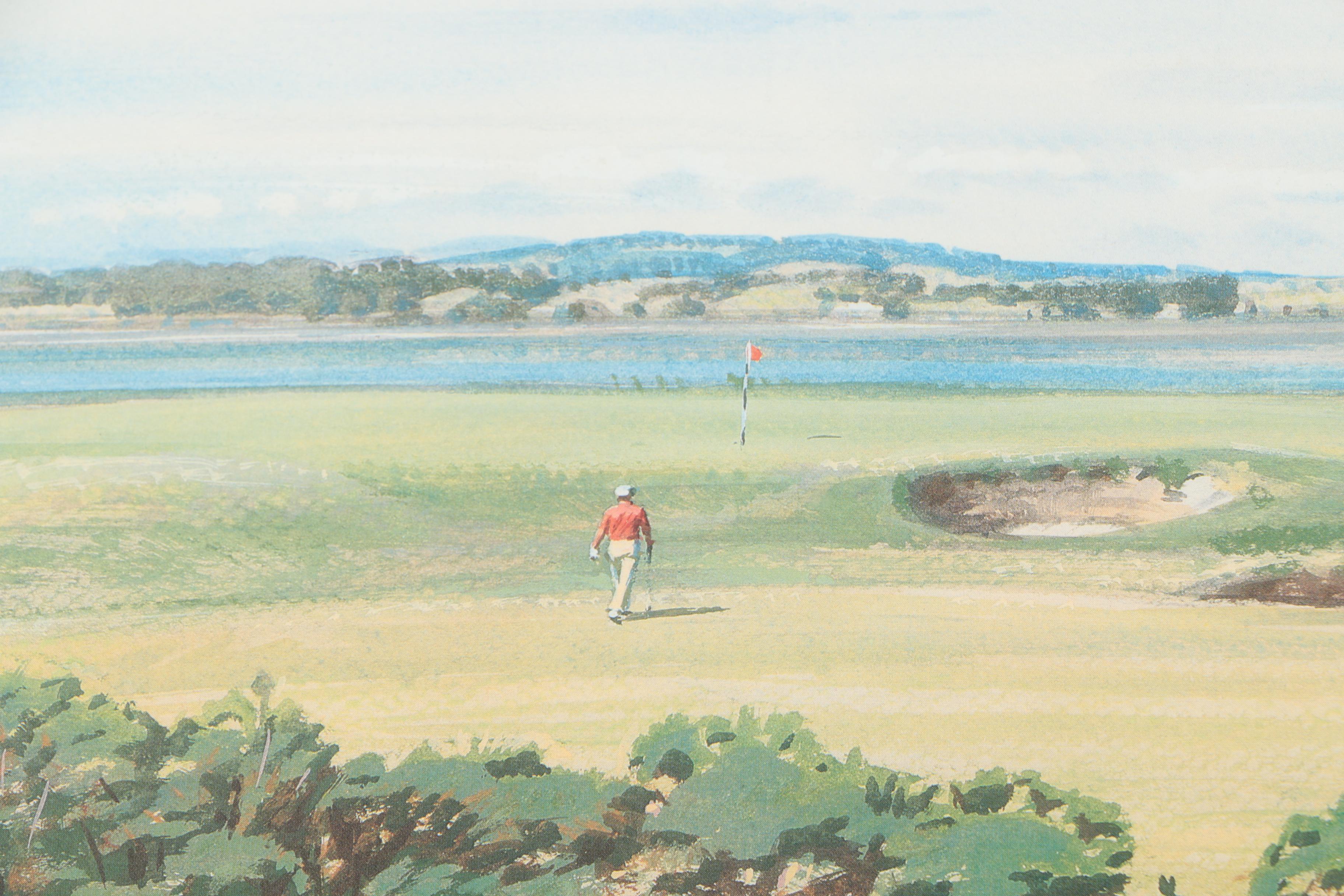 Arthur Weaver Limited Edition Offset Lithograph of St. Andrews "High Hole, Coming Home"
