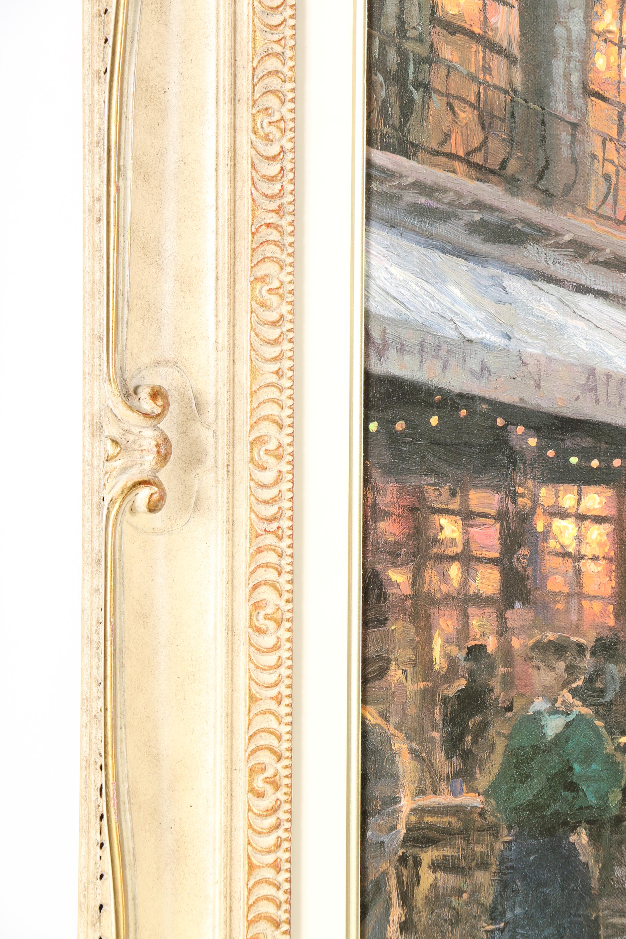 Thomas Kinkade Giclee Print on Canvas "Boulevard Lights, Paris"