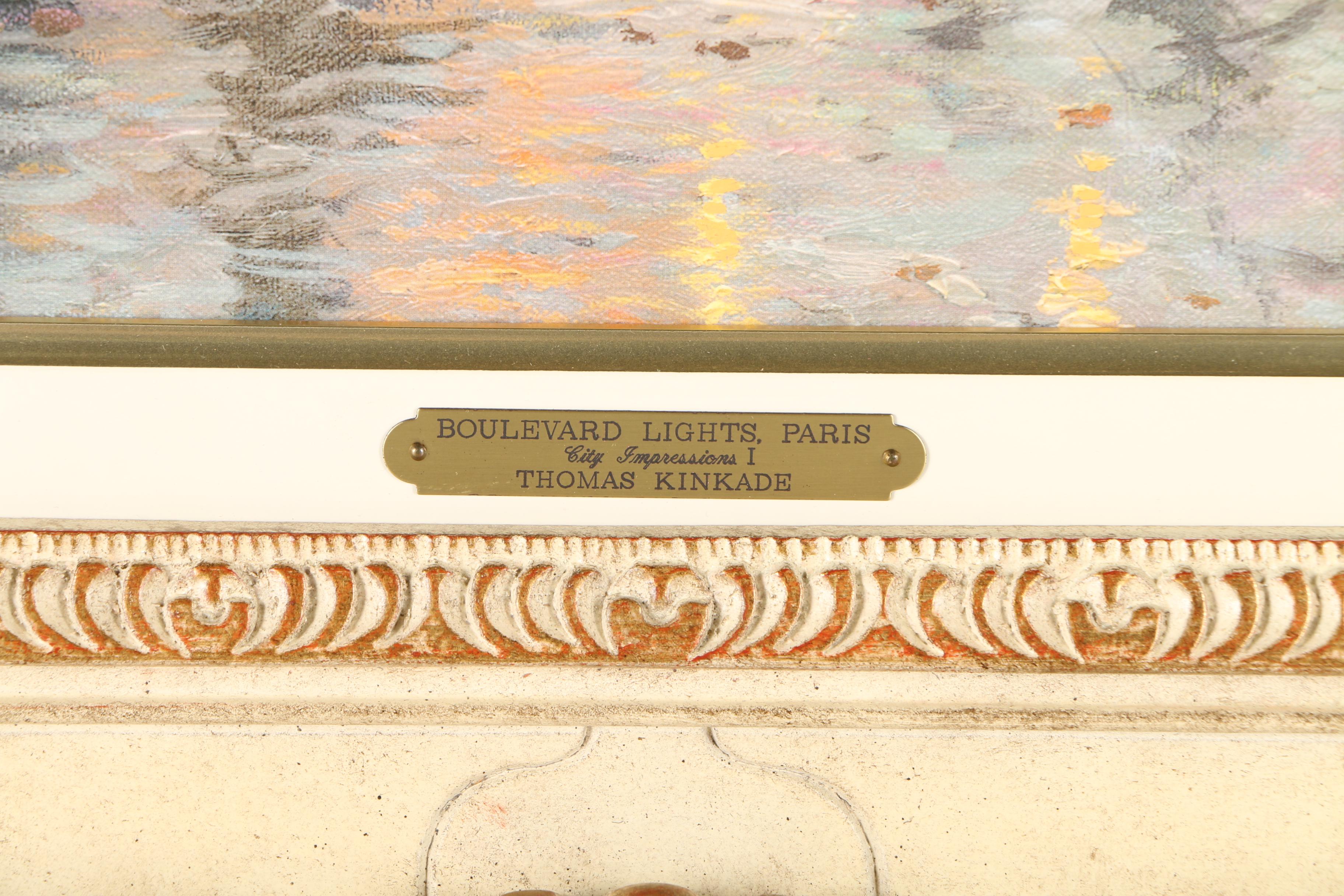 Thomas Kinkade Giclee Print on Canvas "Boulevard Lights, Paris"