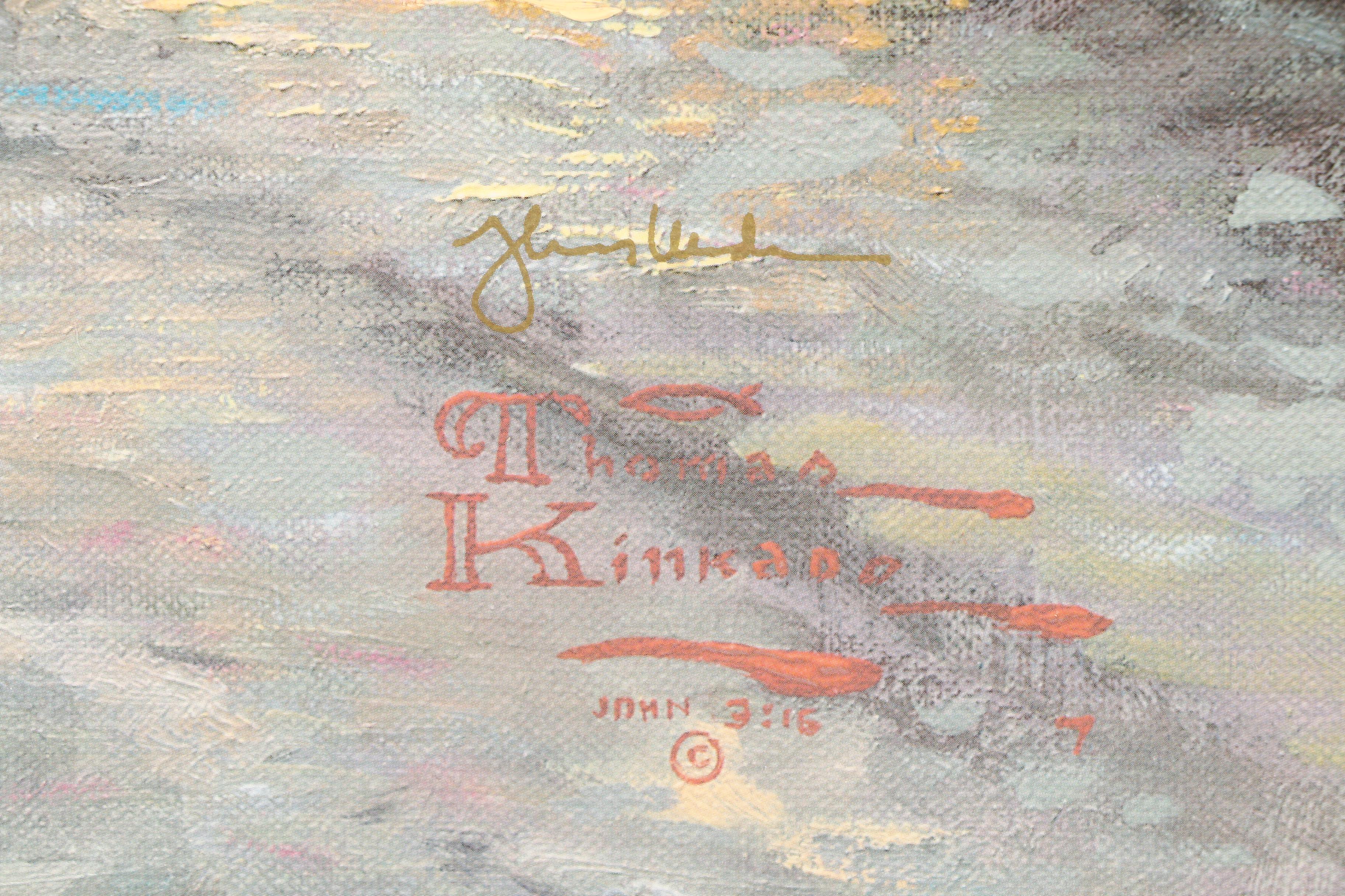 Thomas Kinkade Giclee Print on Canvas "Boulevard Lights, Paris"