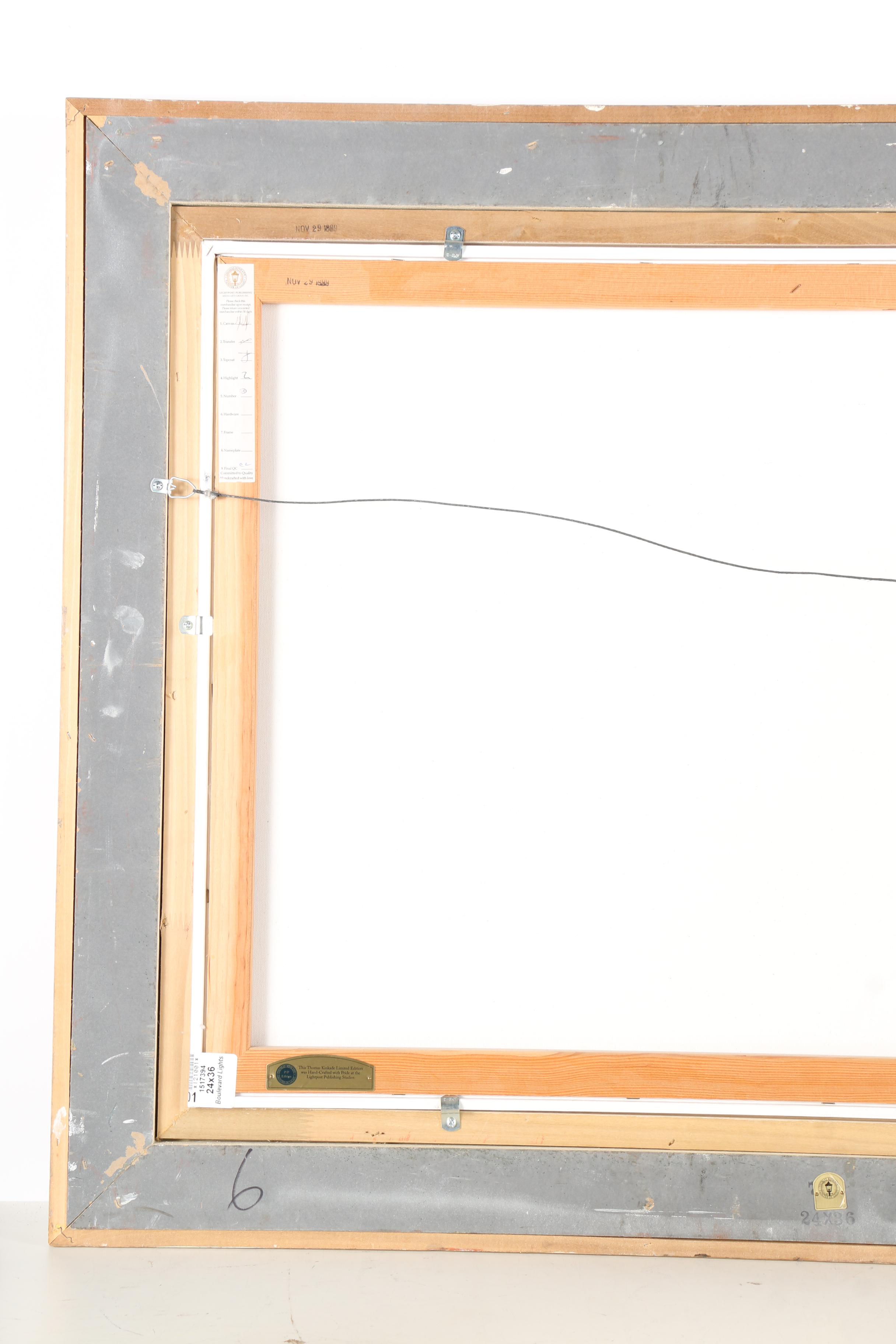 Thomas Kinkade Giclee Print on Canvas "Boulevard Lights, Paris"