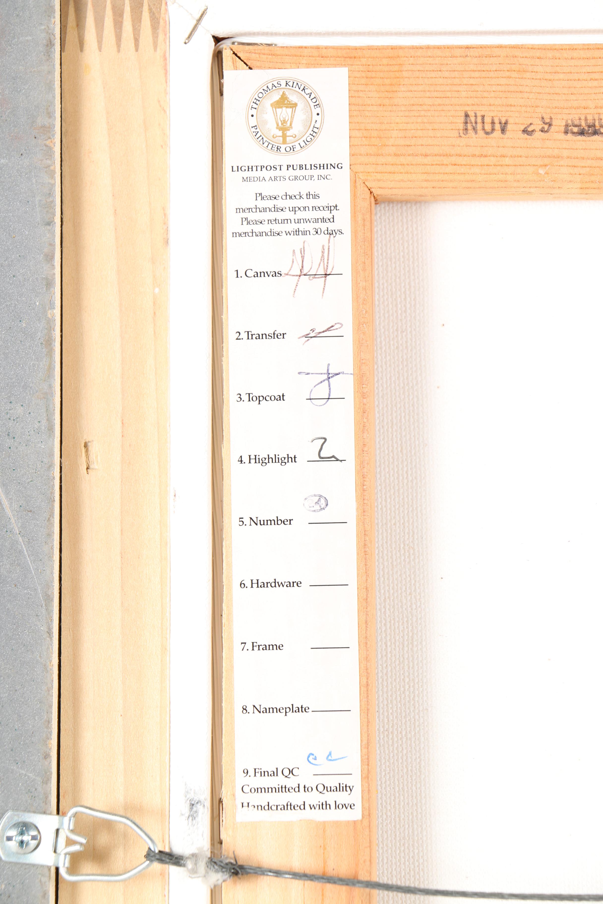 Thomas Kinkade Giclee Print on Canvas "Boulevard Lights, Paris"