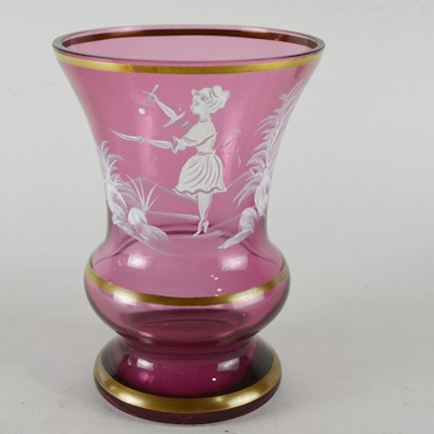 Vintage Bohemia Crystal Vase