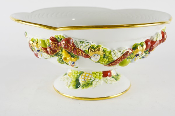 Waterford Holiday Heirloom Porcelain Footed Bowl