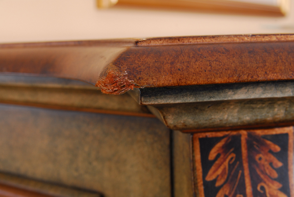 Floral Painted Louis XV Style Chest of Drawers
