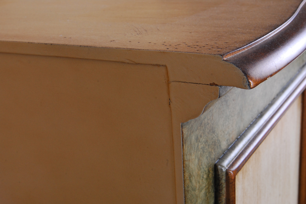 Floral Painted Louis XV Style Chest of Drawers