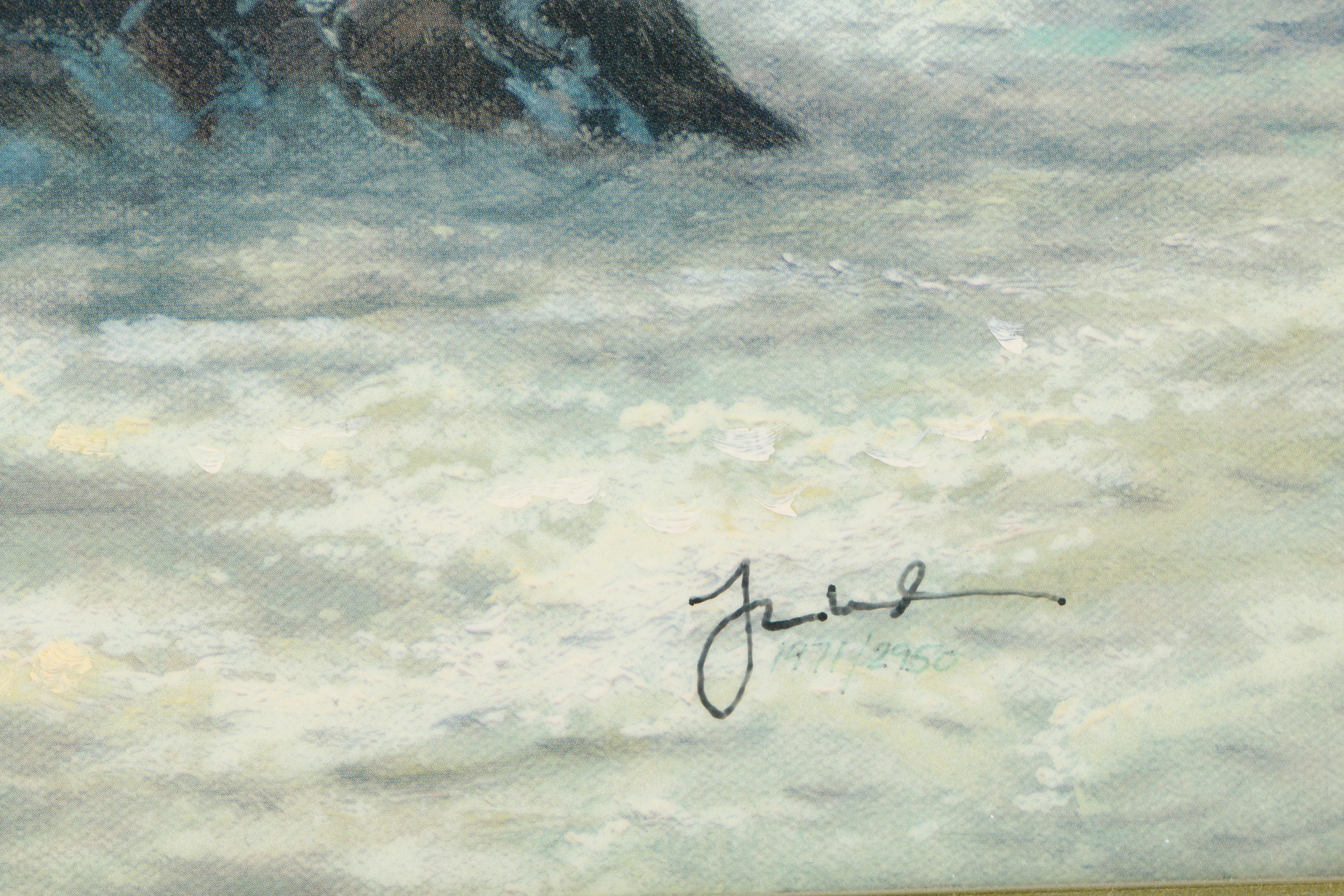 Thomas Kinkade Limited Edition Embellished Offset Lithograph on Canvas "Clearing Storms"