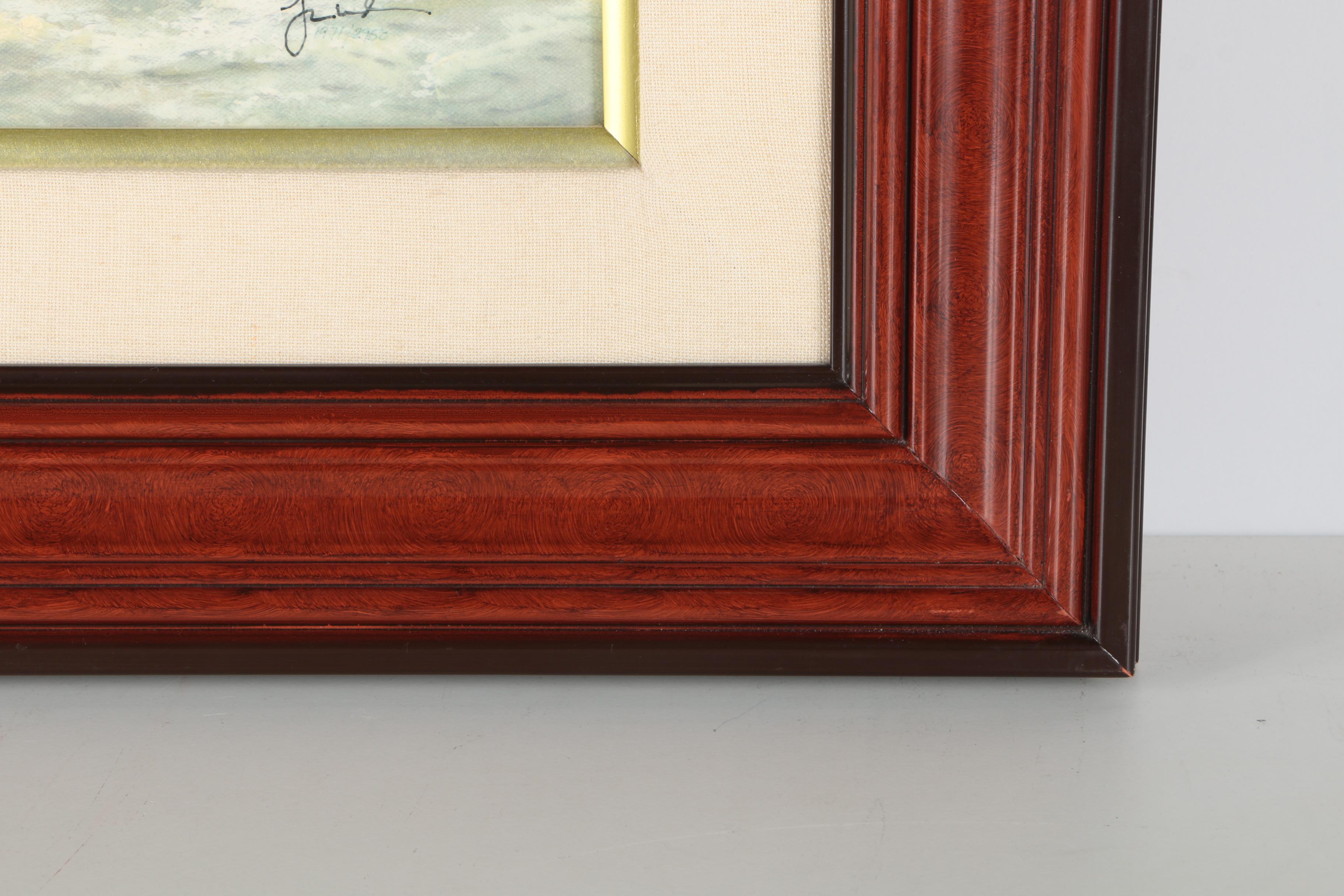 Thomas Kinkade Limited Edition Embellished Offset Lithograph on Canvas "Clearing Storms"