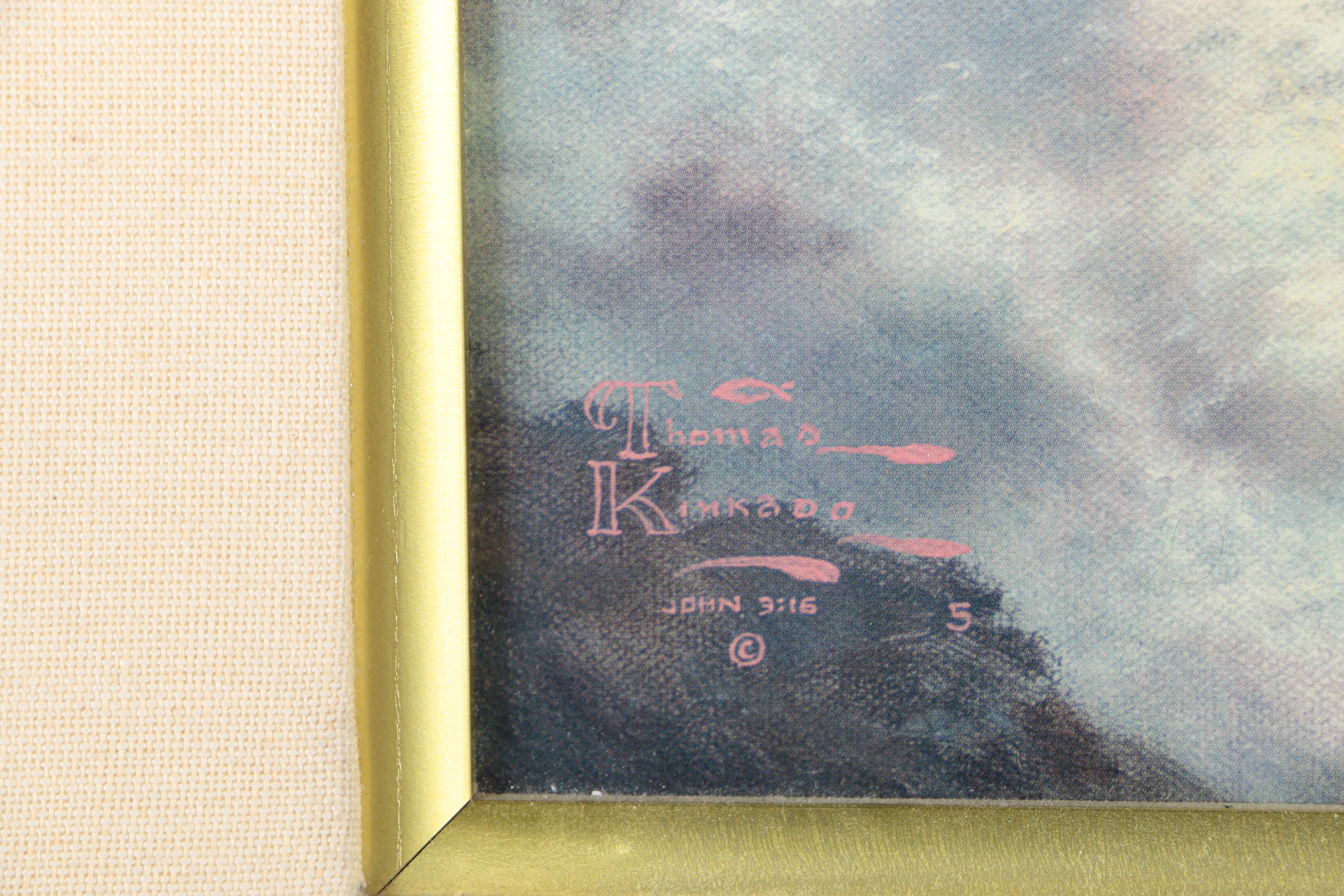 Thomas Kinkade Limited Edition Embellished Offset Lithograph on Canvas "Clearing Storms"